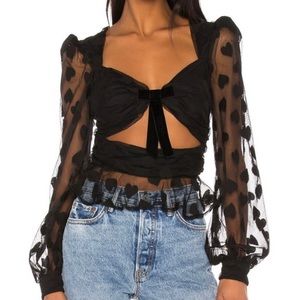 LPA black sweetheart top